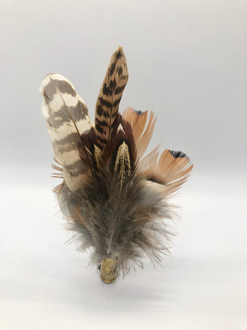 Harris End Feather Pin: All Natural