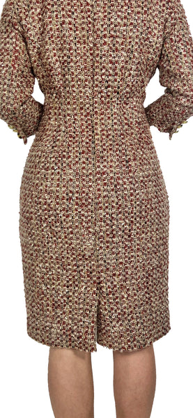 Classic Boucle Dress - Red