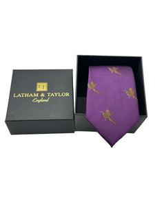 The Shooting Tie: Flying Pheasants on Purple