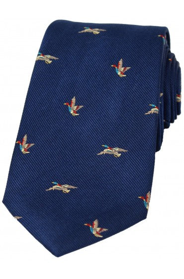 The Shooting Tie: Flying Ducks on Blue