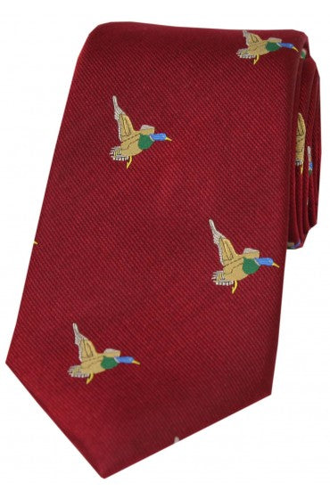 The Shooting Tie: Flying Ducks on Red