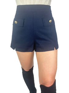 Tweed Shorts - Midnight