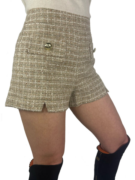 Boucle Shorts - Natural