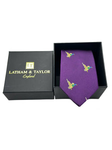 The Shooting Tie: Flying Ducks on Purple