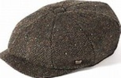 Harris Tweed Baker Boy - Country Brown Herringbone