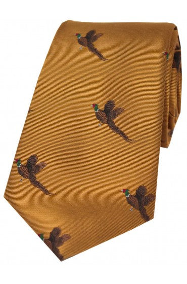 The Shooting Tie: Flying Pheasants on Golden