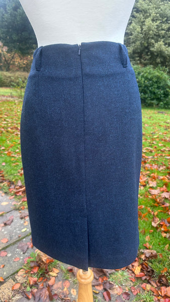 Classic Tweed Skirt - Midnight