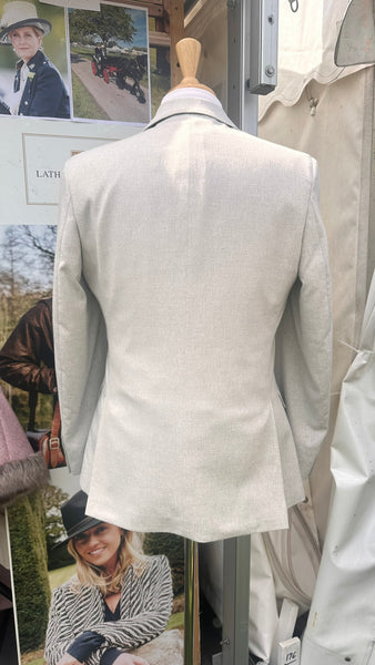 Tailored Fit Linen Jacket - Stone Grey