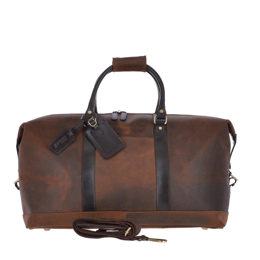 Vintage Leather weekender - Antique brown