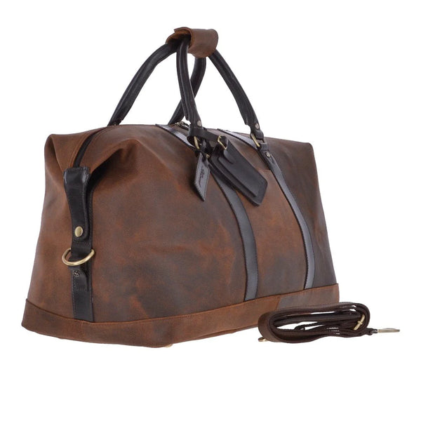 Vintage Leather weekender - Antique brown