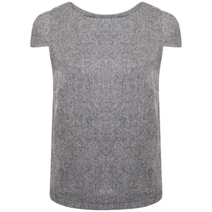 Harris Rae Tibberton Top - Black and White Herringbone