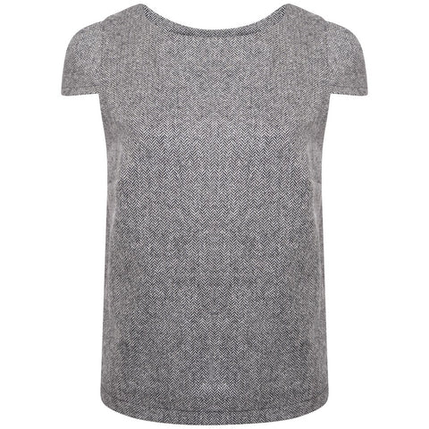 Harris Rae Tibberton Top - Black and White Herringbone