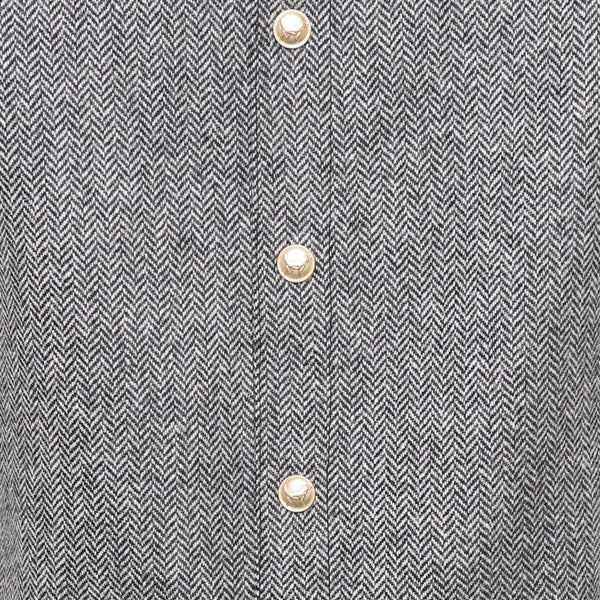 Harris Rae Tibberton Top - Black and White Herringbone