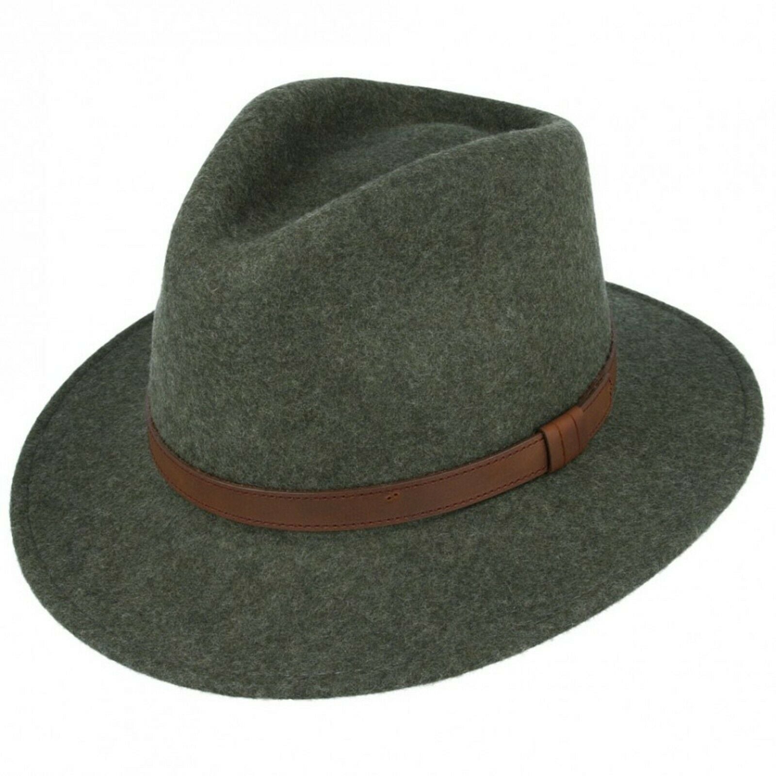 Fedora  Leather Band Mix Green