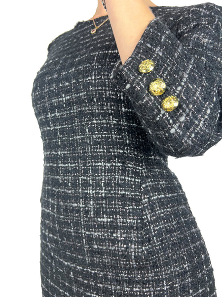 Classic Boucle Dress - Black