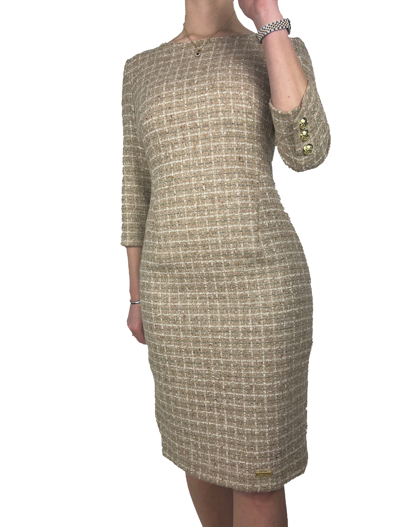 Classic Boucle Dress - Natural