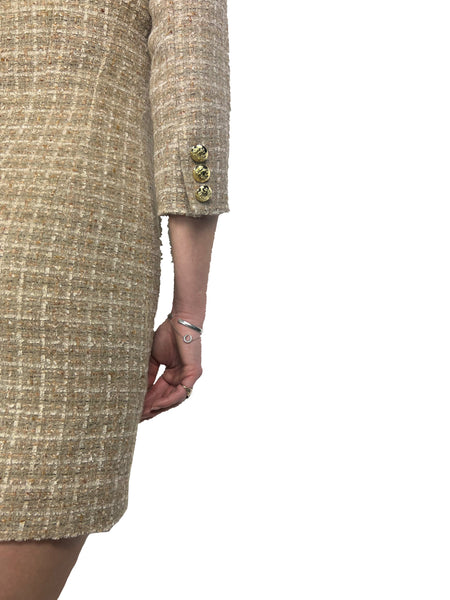 Mini Boucle Dress - Natural