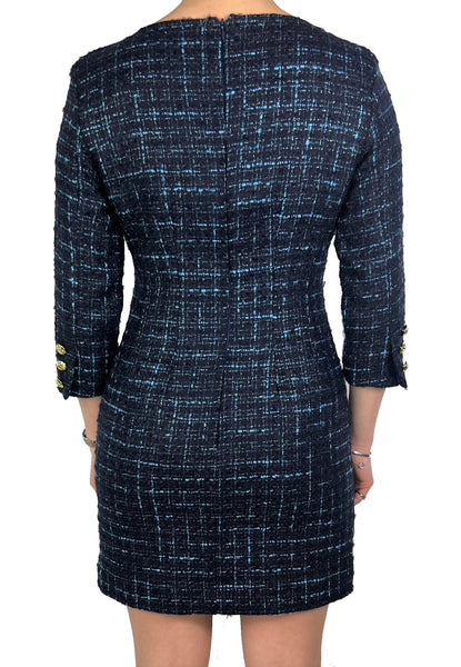 Mini Boucle Dress - Navy
