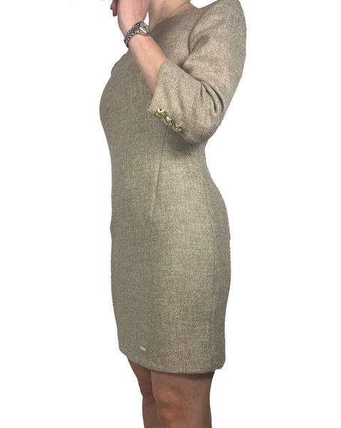 Tweed Mini 3/4 Sleeve Dress - Ingleton