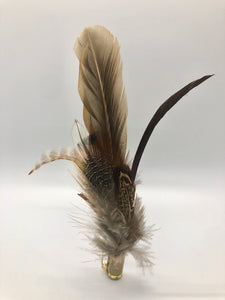 Harris End Feather Pin: All Natural