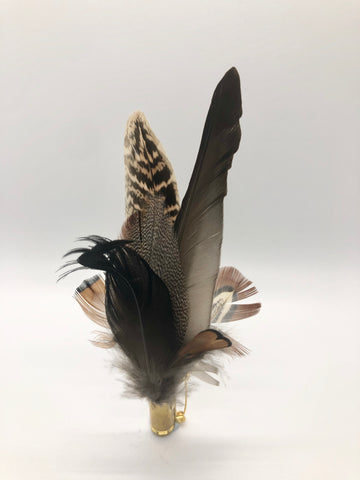 Harris End Feather Pin: All Natural