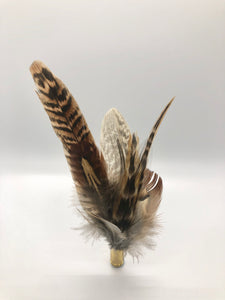 Harris End Feather Pin: All Natural