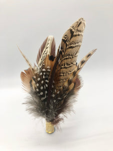 Harris End Feather Pin: All Natural