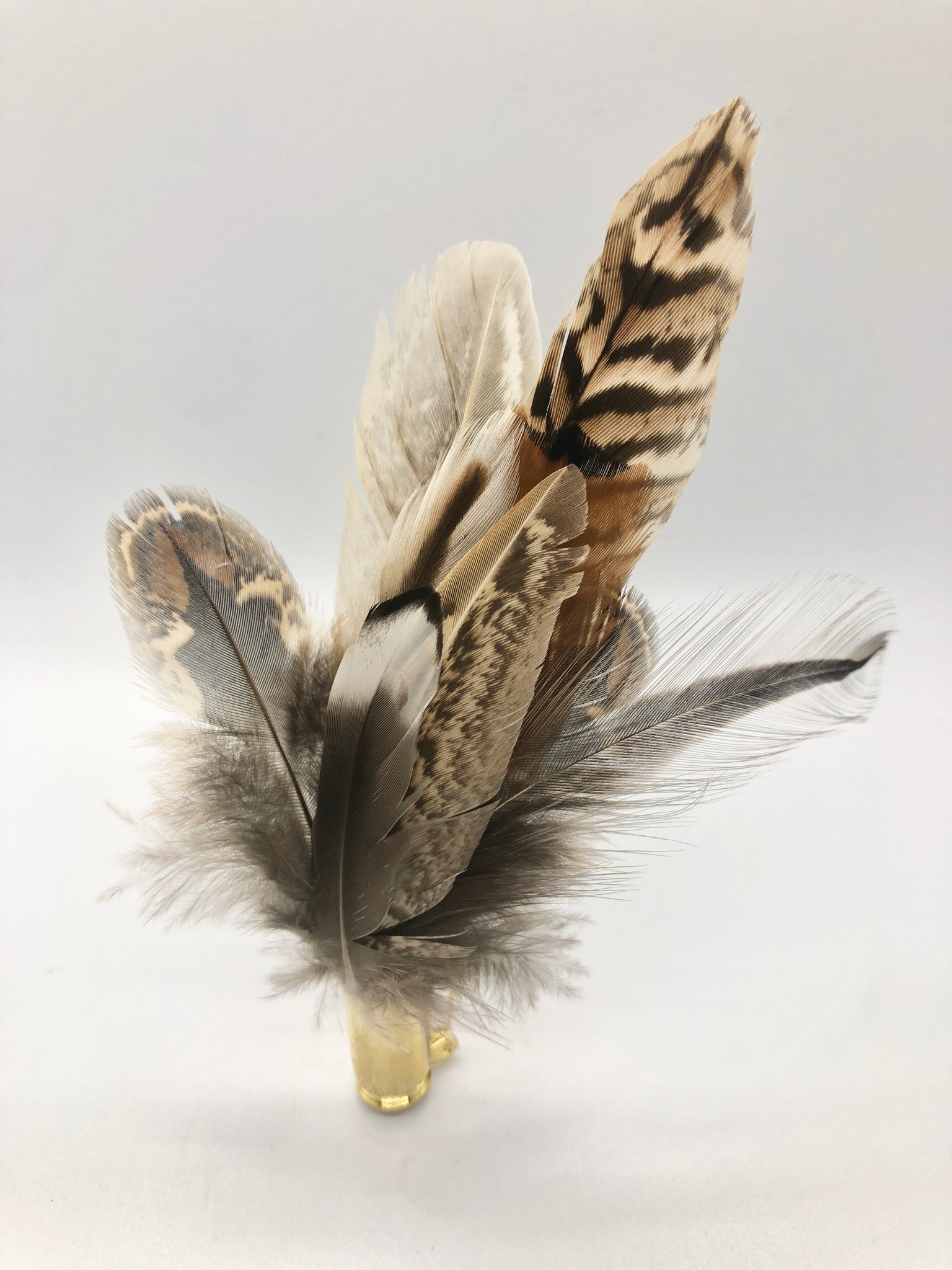 Harris End Feather Pin: All Natural