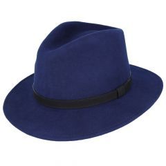 Fedora Leather Band Navy