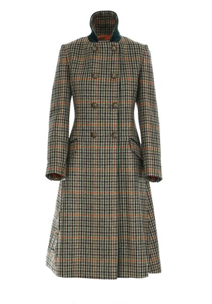 The Coat Country Check Green Latham Taylor