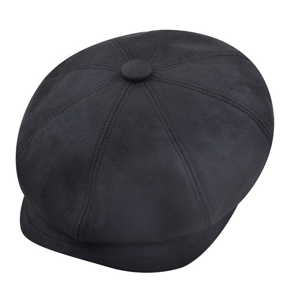 Leather Baker Boy - Black