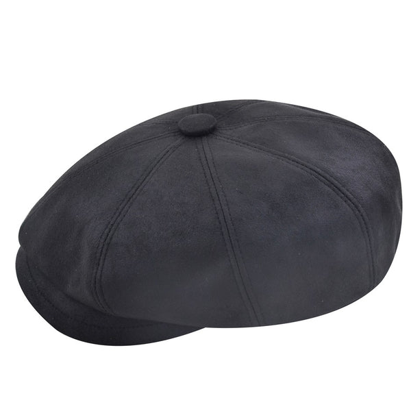 Leather Baker Boy - Black