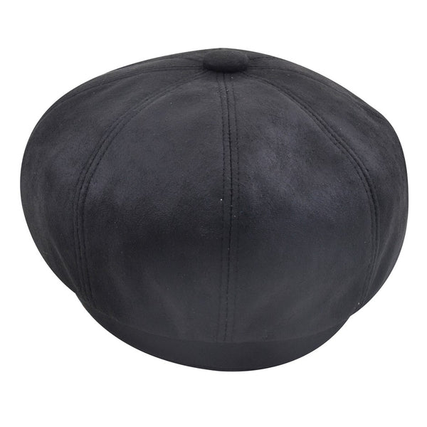 Leather Baker Boy - Black