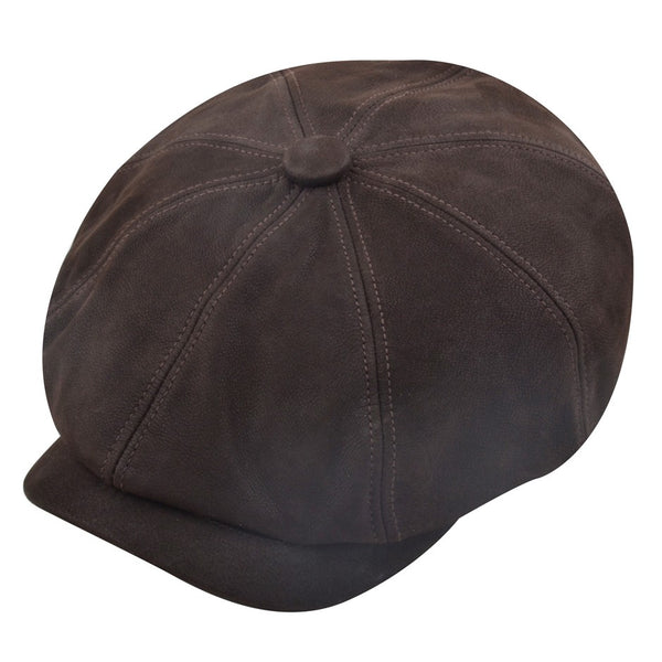 Leather Baker Boy - Brown