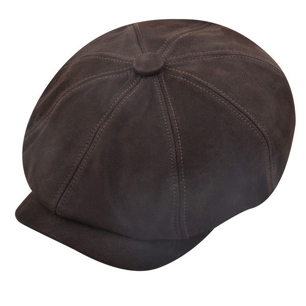 Leather Baker Boy - Brown