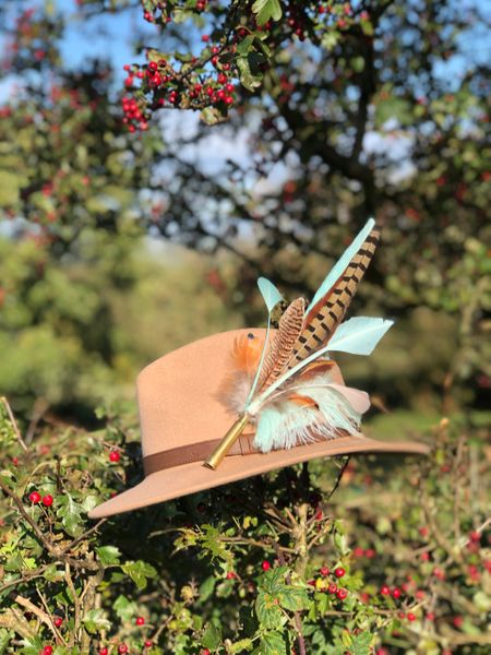 Fedora Leather Band Camel