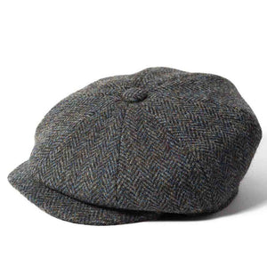 Harris Tweed Baker Boy - Grey Windowpane Check