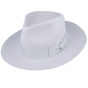 Snap Brim Fedora Rice Grey