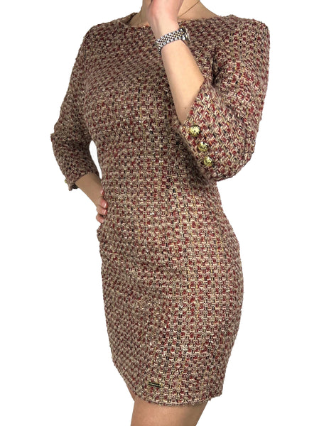 Mini Boucle Dress - Red