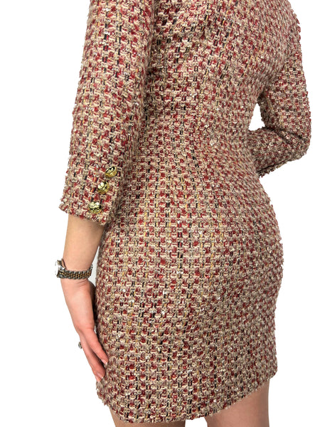 Mini Boucle Dress - Red