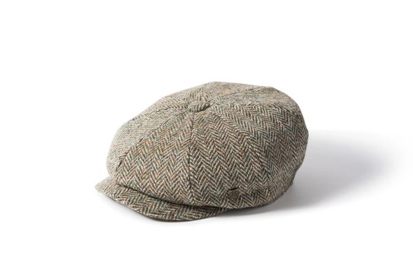 Harris Tweed Baker Boy - Lovat Green Herringbone