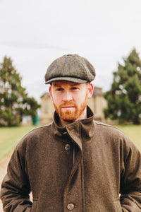 Harris Tweed Baker Boy - Multi Green