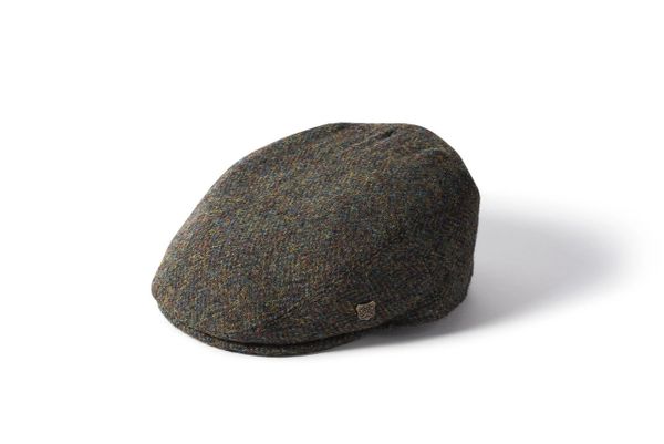Harris Tweed Flat Cap - Multi Green