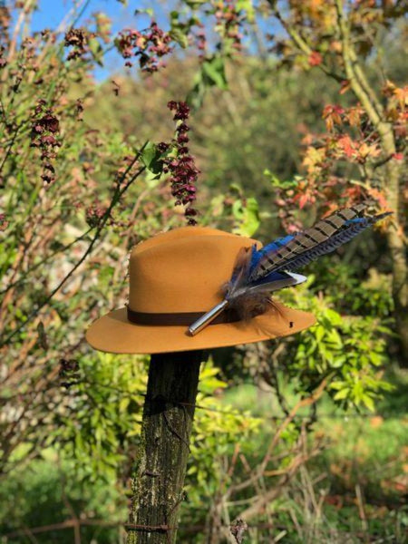 Fedora Leather Band Gorse