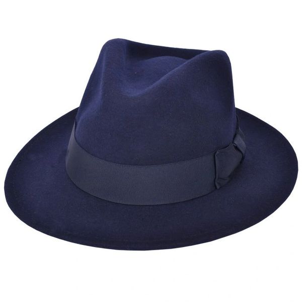 Fedora Ribbon Band Navy