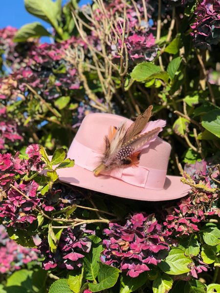 Snap Brim Fedora  Baby Pink