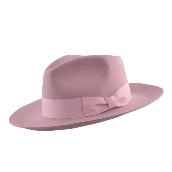 Snap Brim Fedora  Baby Pink