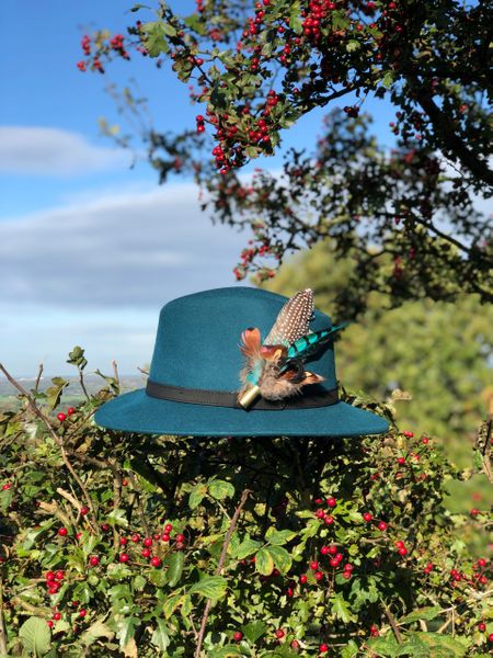 Fedora Leather Band Teal