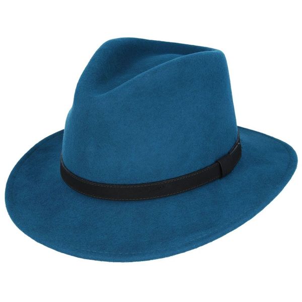 Fedora Leather Band Teal