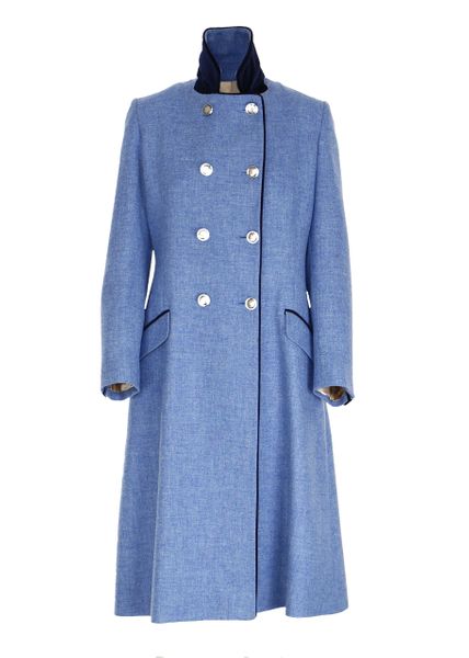 Light blue long coat clearance